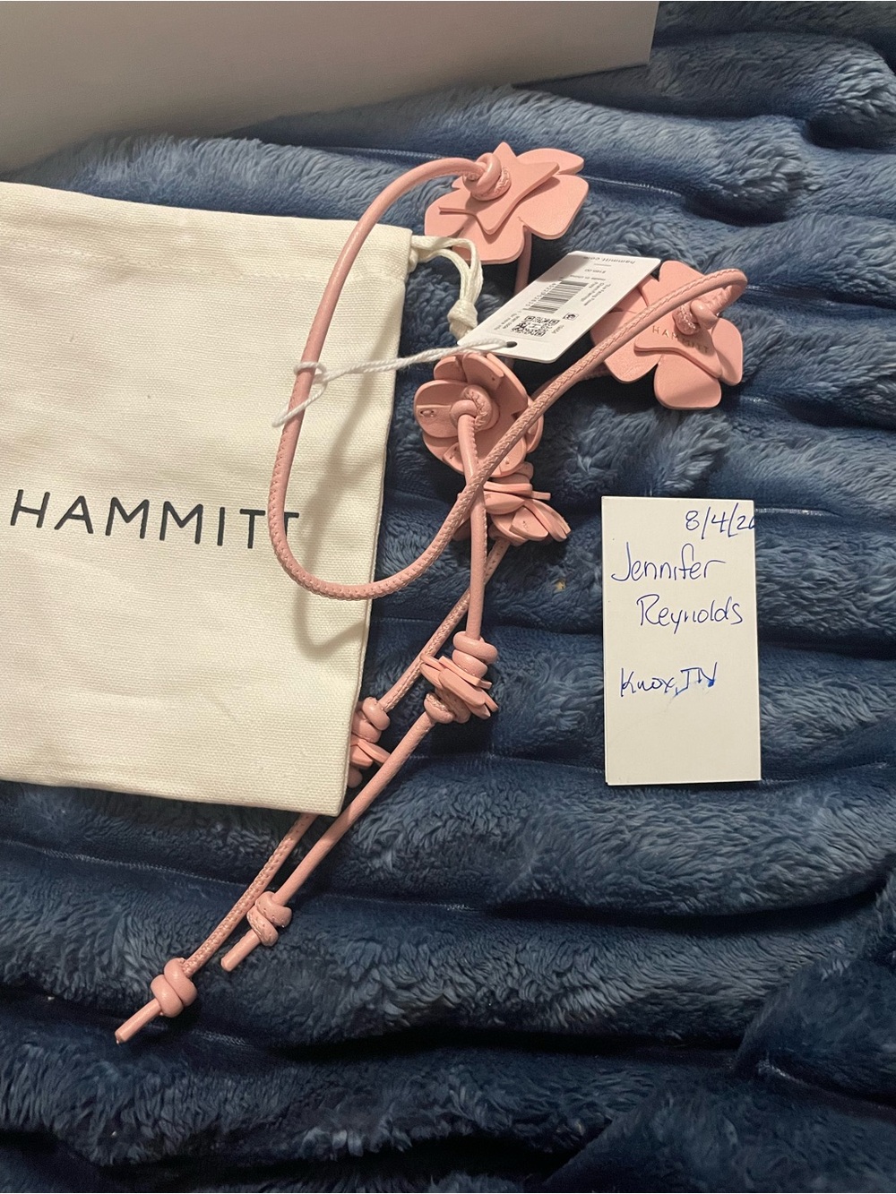 Hammitt eve flamingo flower hanging charm